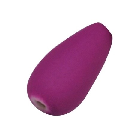 Dråbe perle 20 mm  lilla im. porcelæn - 2 stk