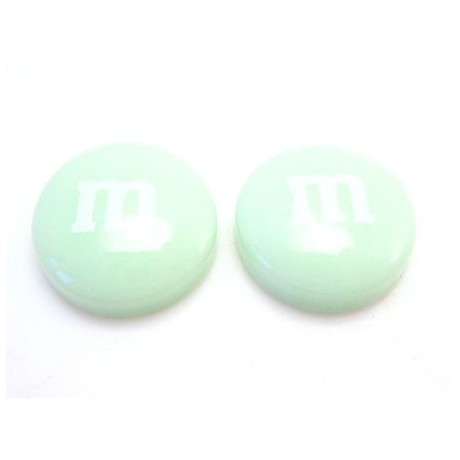 M & M    14 mm mint grøn - 2 stk