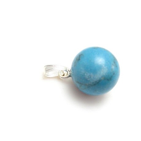 Sten vedhæng turkis 12 mm