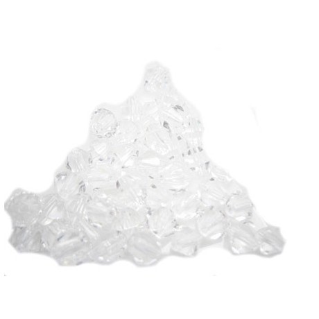 Glas perle facet 6 mm - 45 stk - klar