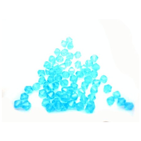 Glas perle facet 6 mm - 45 stk - Turkis