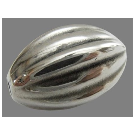 Flotte sølv akryl perler 18 / 2 mm - 3 stk