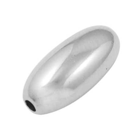 Flotte sølv akryl ris perler 12 / 1 mm - 20 stk