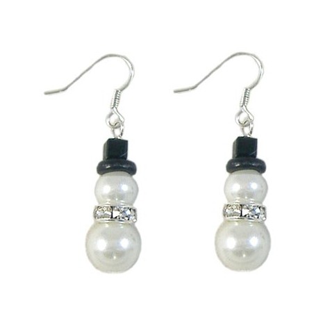 Snemand med hat øreringe - lav selv