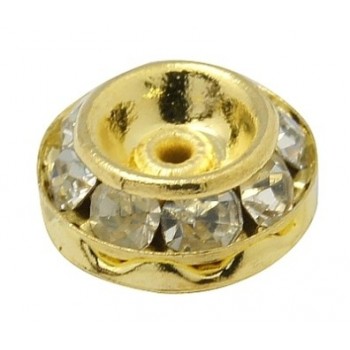 Guld ufo 9 mm med 2 rækker...