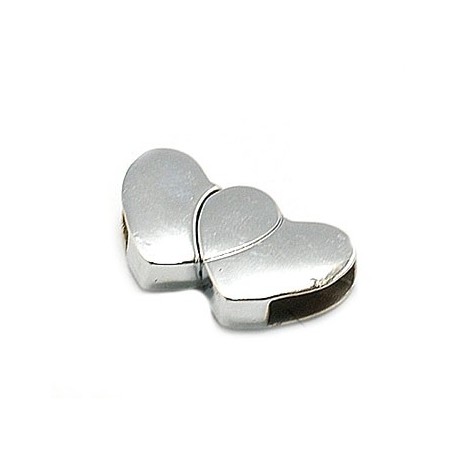 Hjerte lås magnet platineret 29 mm