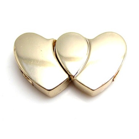 Hjerte lås magnet guld 29 mm