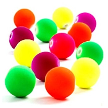 Neon perler 10 / 2 mm - 20 stk