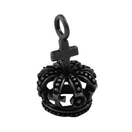 Konge krone 20 mm sort