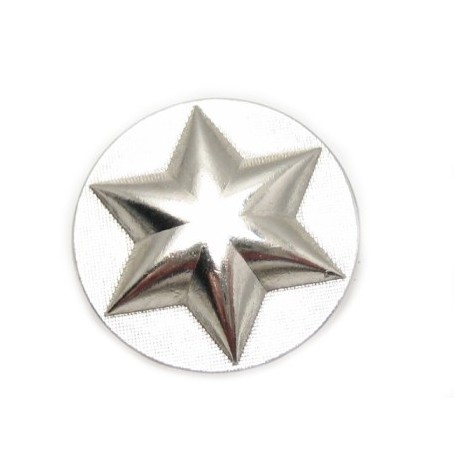 Militær stjerne knap sølv 25 mm