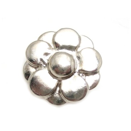 Antik blomster knap metal  18 mm