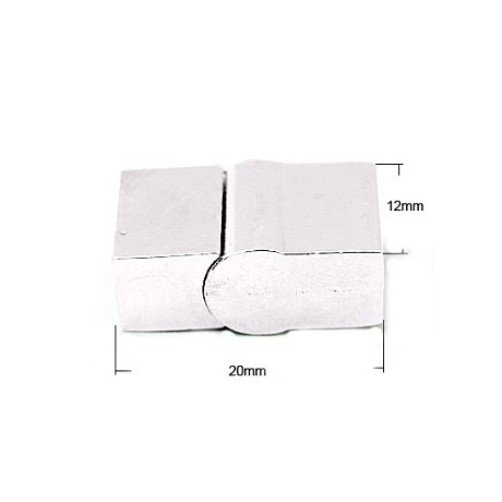 Slide lås med magnet sølv 20 mm / 4,5 x 9