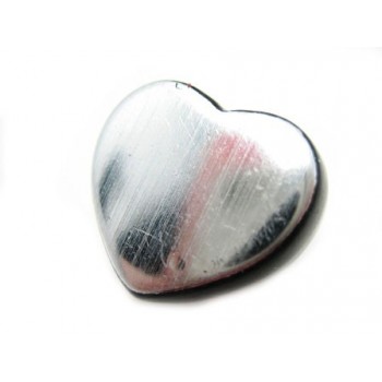 Sølv og sort hjerte 14 mm -...