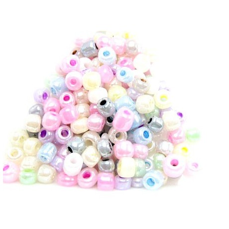 Seed bead mix pastel perlemor 4 /  - 1,5 mm 25 g