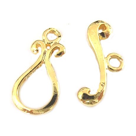 Bidsel lås guld 22,5 mm - 1 sæt