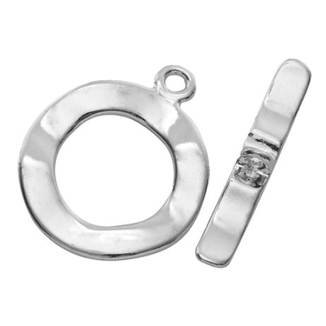 Bidsel lås sølv -  let bølget