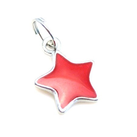 Stjerne med rød emalje