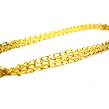 Guld plate kæde 46 cm