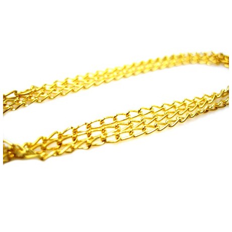 Guld plate kæde 46 cm