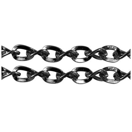 Kæde Sort 5 mm- pr 1 m løbende