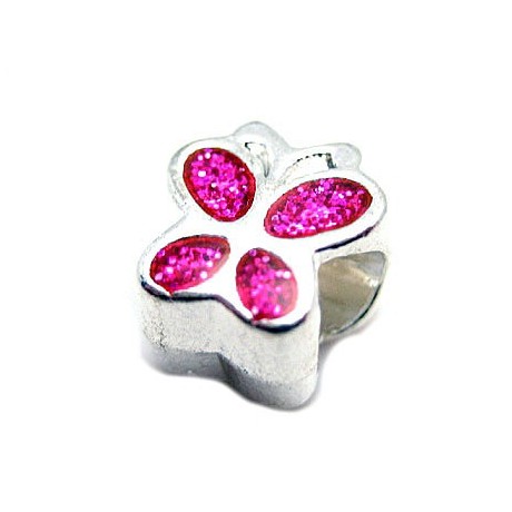 Sommerfugl med pink emalje 9 / 4 mm