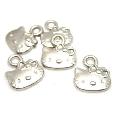 Hello Kitty vedhæng sølv - 5 stk