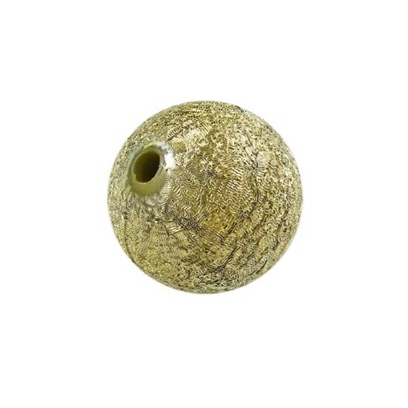 Silkebørstet guld 12 mm - 10 stk