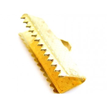 Klemme lukke led guld 16mm - 2 stk