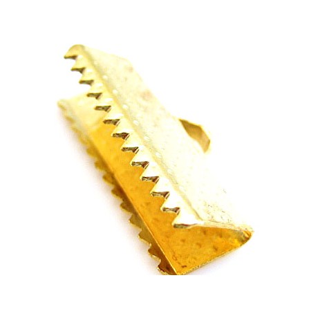 Klemme lukke led guld 16mm - 2 stk