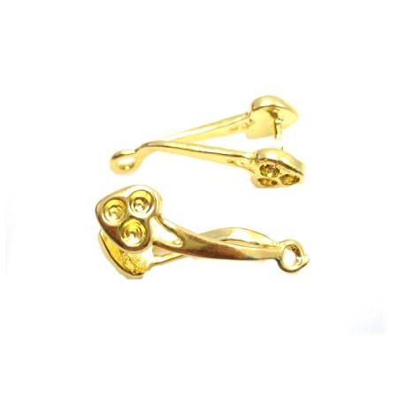Vedhæng guld belagt 25 mm - 2 stk