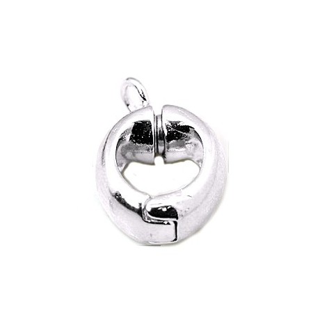 Klik lås til vedhæng 20 / 9 mm sølv med magnet