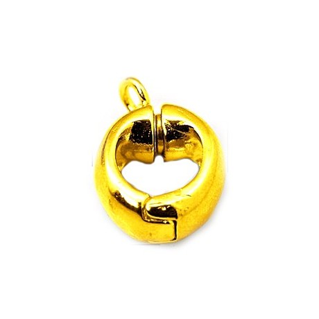 Klik lås til vedhæng 20 / 9 mm guld med magnet
