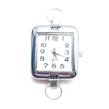 Ur kasse sølv  firkantet - Lav selv rem