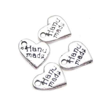 Hjerte "hand made" 9 mm - 4 STK