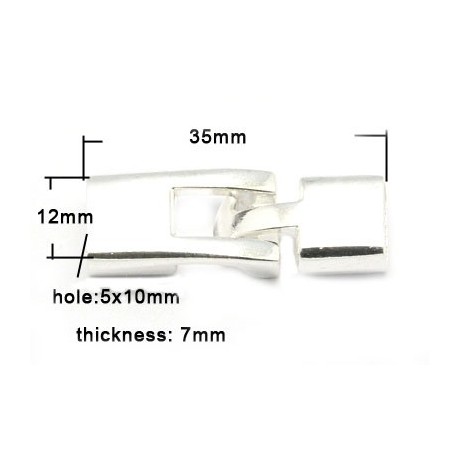 Smart enderør med lås - hul 5 x 10 mm - 1 sæt