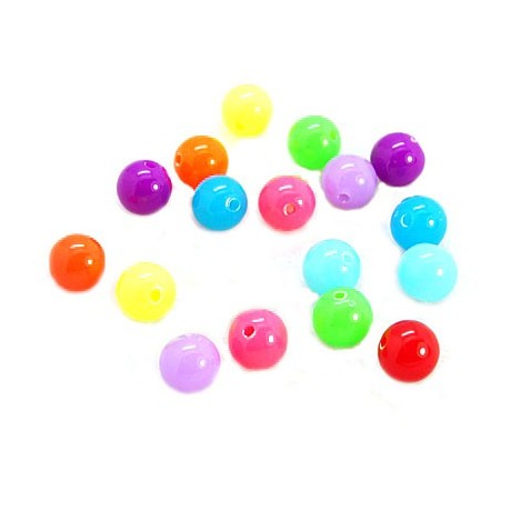 Hot neon perle mix 8 / 1,2 mm - 50 stk