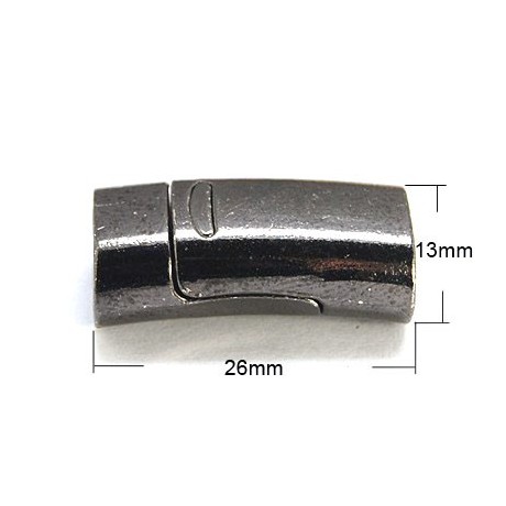 Sort  magnet lås med 10 x 7 mm hul