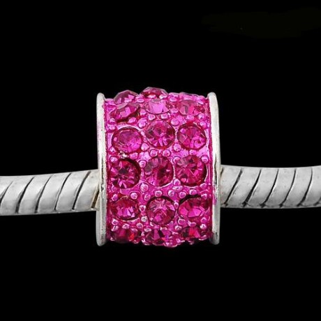 Led med pink stene 11 / 6,5 mm