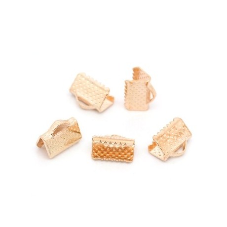 Klemme lukke led rosenguld 10mm - 4 stk