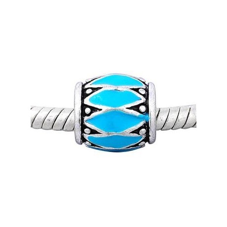 Led / Charms med turkis emalje 11 / 5,2 mm