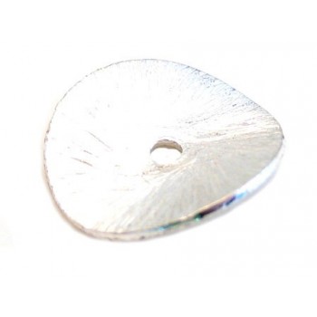Børstet sølv mønt 16 mm