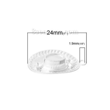 Cowboy hat 24 mm - sølv