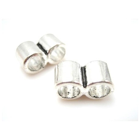 Perle med 2 store huller - 2 STK