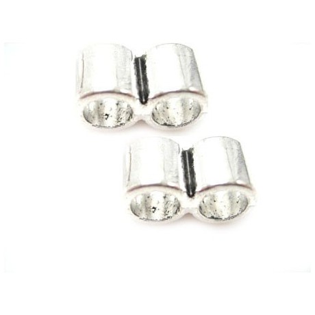 Perle med 2 store huller - 2 STK