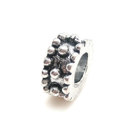 Flot perle / Charms forsølvet 9 / 5,5 mm