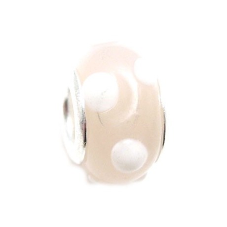 Glas led / charms flot i sart rosa