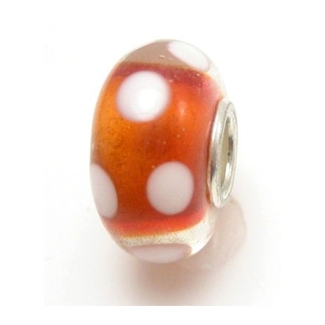 Glas led / charms flot i rød / orange