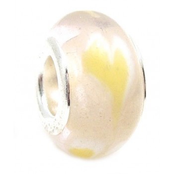 Hjerte glas led i rosa