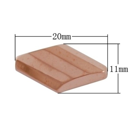 Rombe perle ROSEN GULD 20 mm - 6 STK