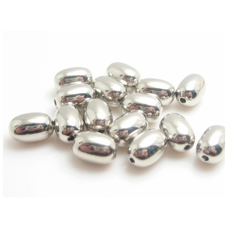 Sølv risperle på 8 / 1  mm - 15 STK